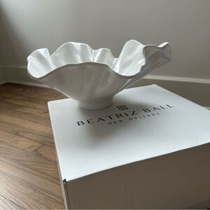 Beatriz Ball White Ruffle Decorative Bowl